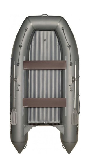 Надувная лодка ПВХ, Адмирал 380 НДНД, роульс, рым, серый