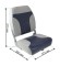 Кресло складное мягкое ECONOMY с высокой спинкой двуцветное, серый/синий