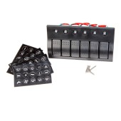 Панель бортового питания Skipper с кулисными переключателями переключателей - 6, с индикацией