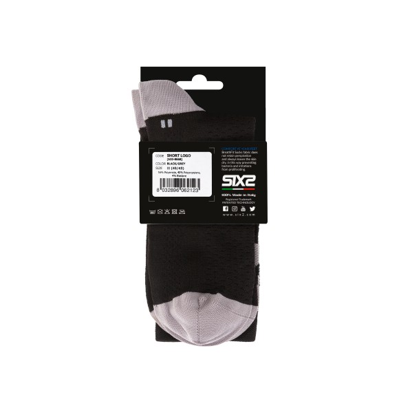 Носки SIXS Logo Black/Grey, 36/39, Артикул: SHLG--I-NEGR