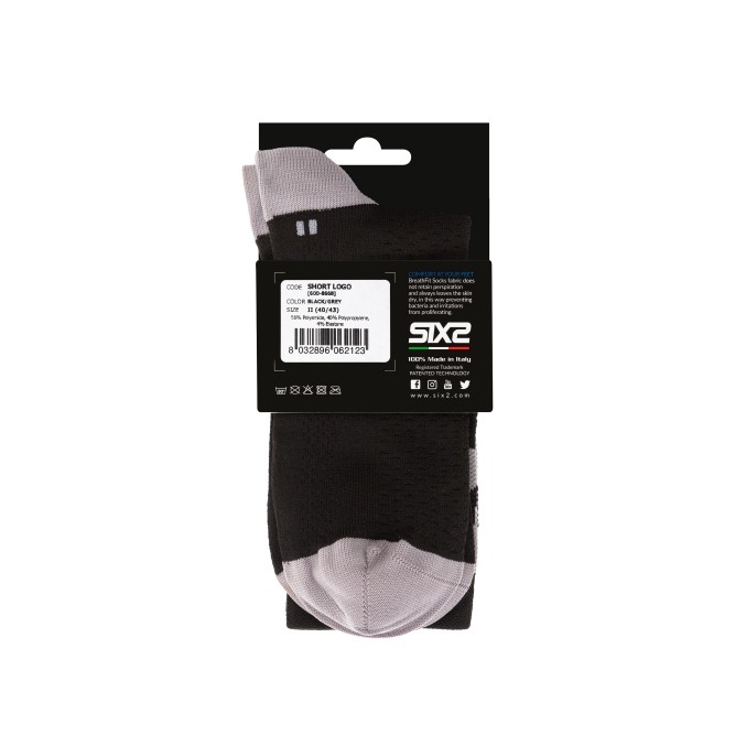 Носки SIXS Logo Black/Grey, 36/39, Артикул: SHLG--I-NEGR