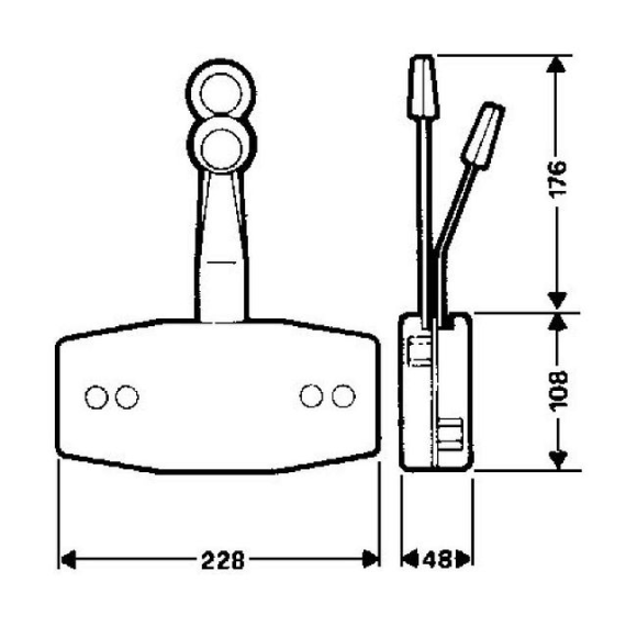 Контроллер двухрычаговый вертикального крепления белый