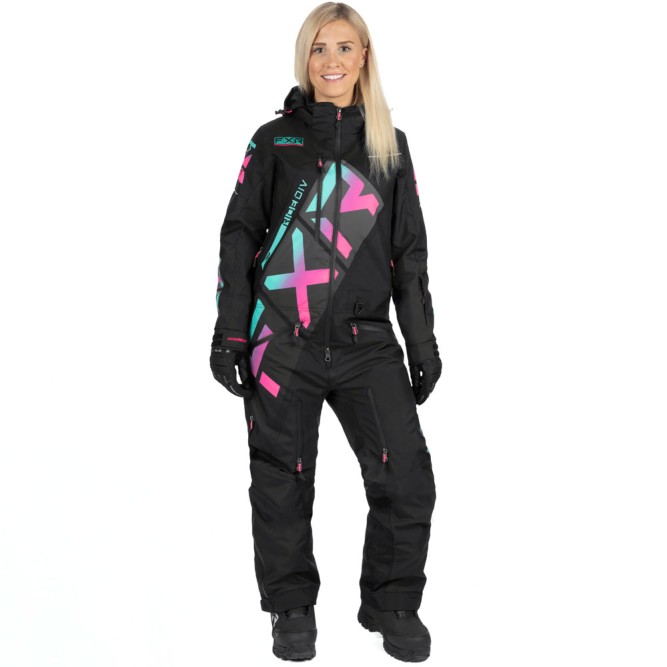 Комбинезон FXR CX F.A.S.T. с утеплителем Black/Mint-Electric Pink Fade, 4