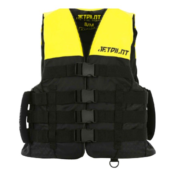 Жилет спасательный JetPilot Strike ISO 50N Nylon w. Super Grip YELLOW/BLACK, L/XL
