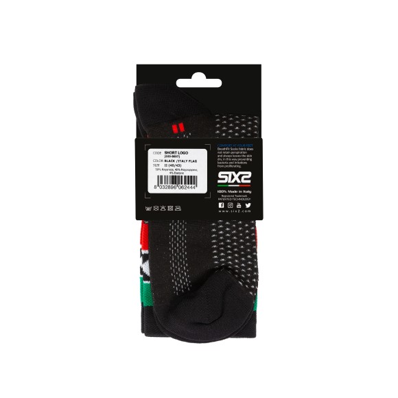 Носки SIXS Logo Black/Italy flag, 36/39, Артикул: SHLG--I-NEIT