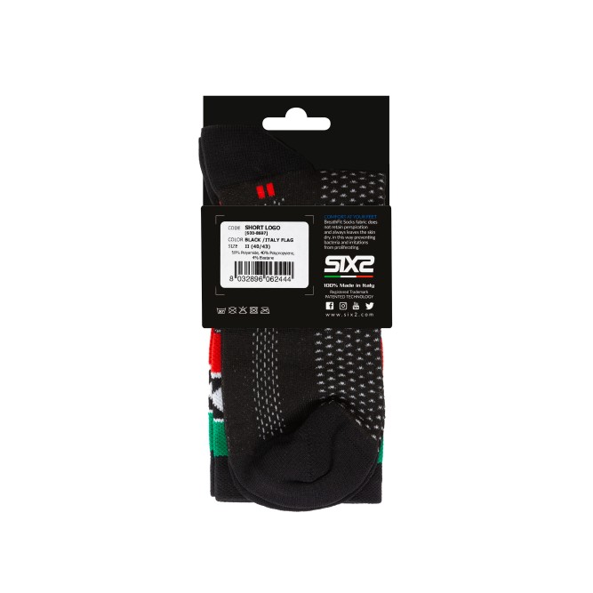 Носки SIXS Logo Black/Italy flag, 36/39, Артикул: SHLG--I-NEIT
