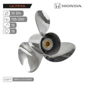 Винт гребной Skipper Ultima для Honda 135-250HP нержавеющий, диаметр 15 3/4", шаг 15", левый
