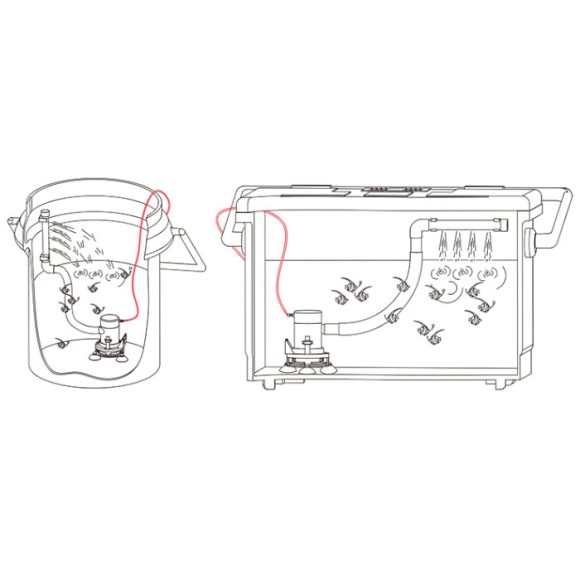 Насос аэратор портативный 350GPH 10 Series 12В (комплект)