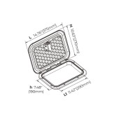 Крышка рундука SEAFLO 270x375 мм с замком, черный пластик
