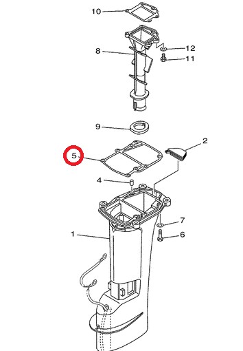 Прокладка под блок Yamaha 9,9-15 (WUHU)