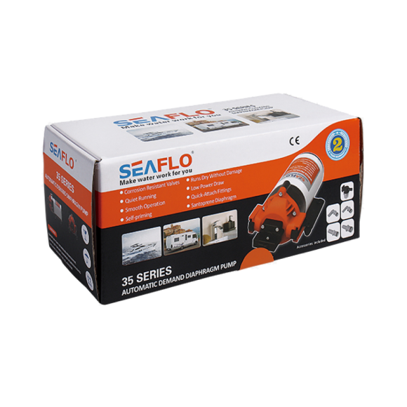Помпа водоподающая SeaFlo мембранная, 12V 7 л/мин, 5.5 BAR