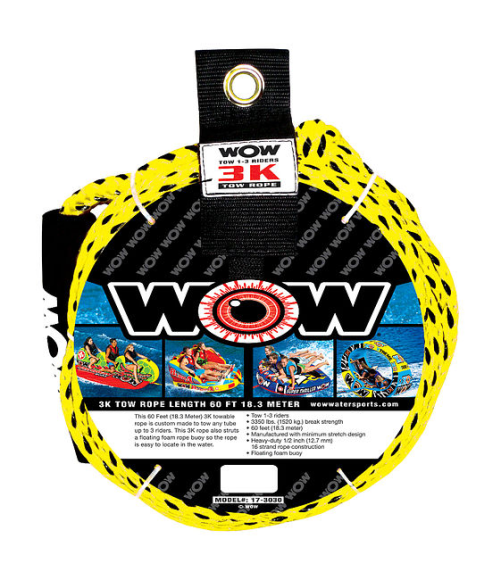 Фал буксировочный для буксируемых кругов, с поплавком, 3 пассажира, 18 м Фал буксировочный для буксируемых кругов, с поплавком, 3 пассажира, 18 м