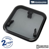 Люк палубный распашной Альбатрос 550х550 (черное исполнение)