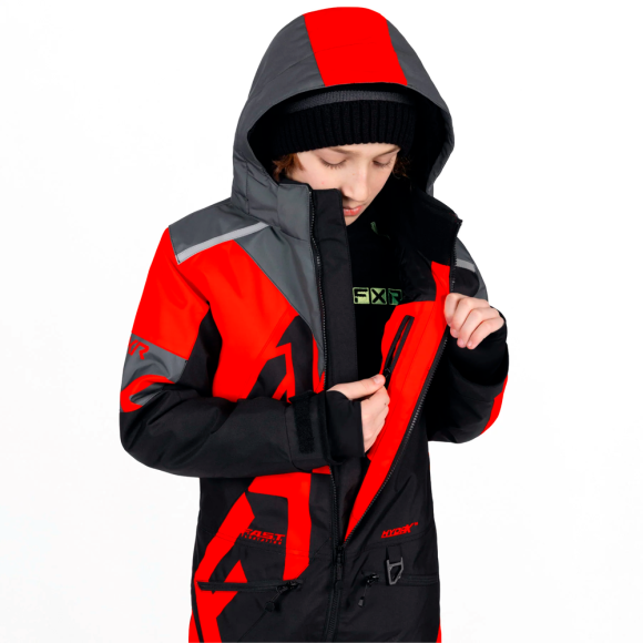 Детский комбинезон FXR Cold Cross CX с утеплителем Red/Black, 10