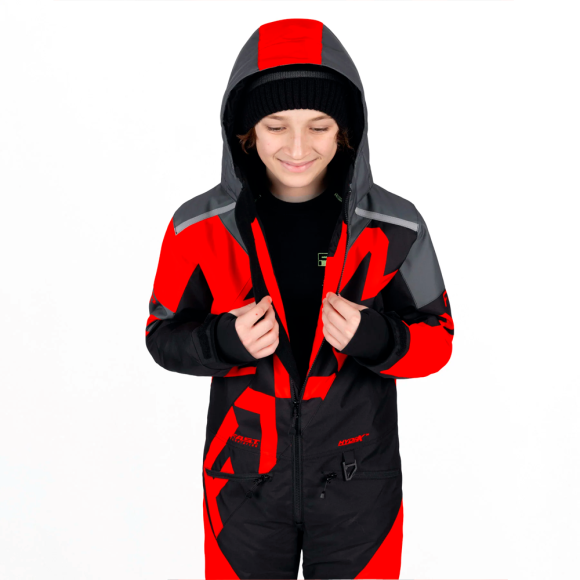Детский комбинезон FXR Cold Cross CX с утеплителем Red/Black, 10