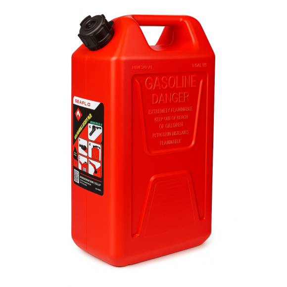 Канистра пластиковая для бензина SeaFlo Пластик, 20л