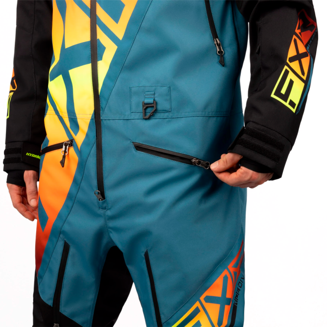 Комбинезон FXR CX F.A.S.T. с утеплителем Black/Steel/Inferno, L