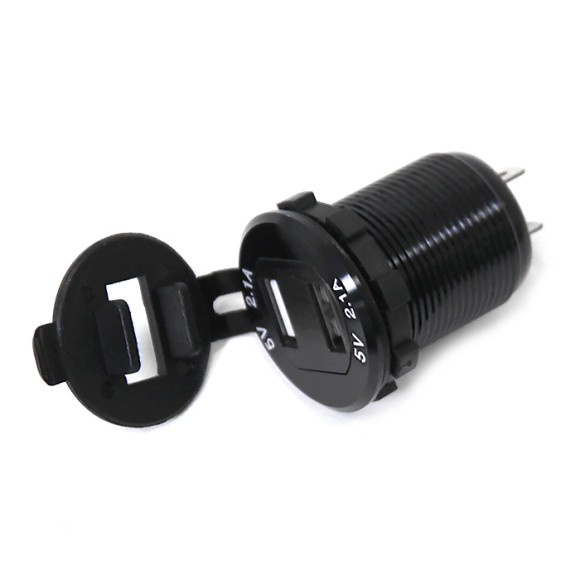 Панель с двойным USB разъемом (5В\4.2А (2.1А+2.1А) и вольтметром NEKEKE, черный