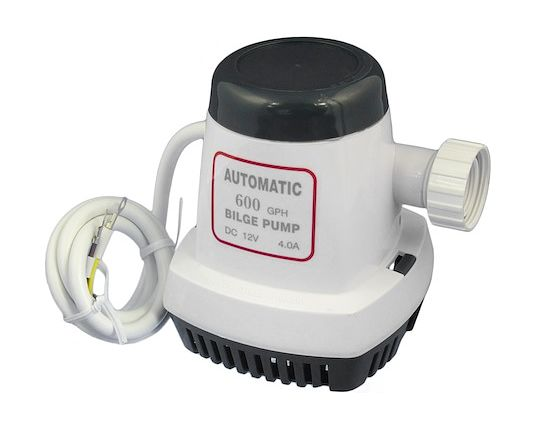 Помпа осушительная, 12 В, 600GPH (2271 л/ч), автоматическая Помпа осушительная, 12 В, 600GPH (2271 л/ч), автоматическая