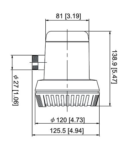 Помпа осушительная, 12 В, 600GPH (2271 л/ч), автоматическая