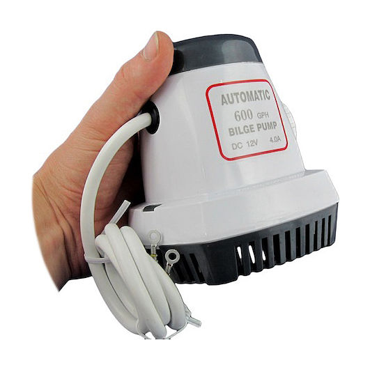 Помпа осушительная, 12 В, 600GPH (2271 л/ч), автоматическая Помпа осушительная, 12 В, 600GPH (2271 л/ч), автоматическая