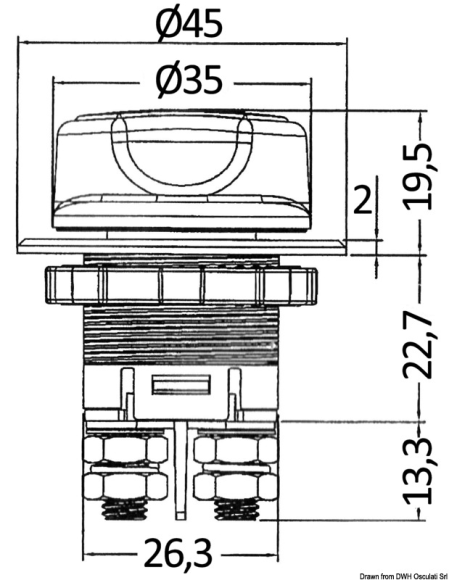 Выключатель массы, съемная рукоятка, 150 А