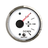 Трим-указатель Mercury, белый циферблат, нержавеющий ободок, д. 52 мм, Marine Rocket Трим-указатель Mercury, белый циферблат, нержавеющий ободок, д. 52 мм, Marine Rocket