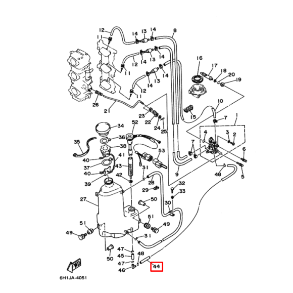Трубка Yamaha 25-90 (Yamaha)