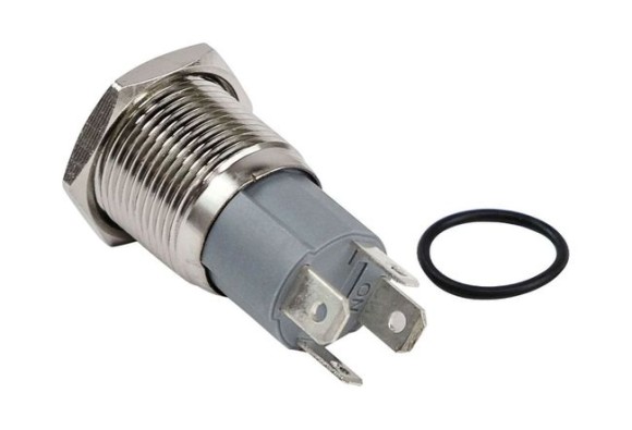 Кнопка без фиксации, подсветка синяя, 12 В, д.16 мм, Marine Rocket Кнопка без фиксации, подсветка синяя, 12 В, д.16 мм, Marine Rocket