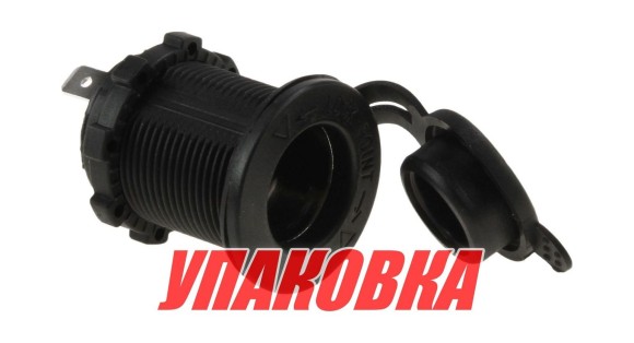 Разъем прикуривателя врезной, чёрный (упаковка из 50 шт.)