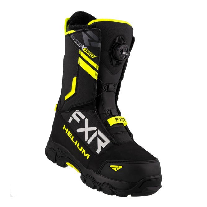 Ботинки FXR Helium BOA с утеплителем Black/Hi Vis, 8/10