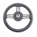 Рулевое колесо Osculati, диаметр 350 мм, цвет серый (имитация кожи)