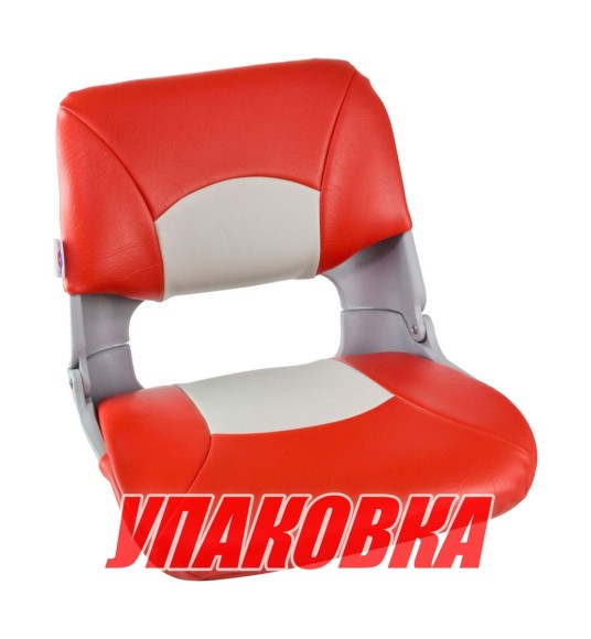 Кресло складное мягкое SKIPPER, цвет серый/красный (упаковка из 2 шт.)