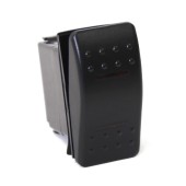 Переключатель (on)-on, SPDT, 4P с двойной подсветкой NEKEKE