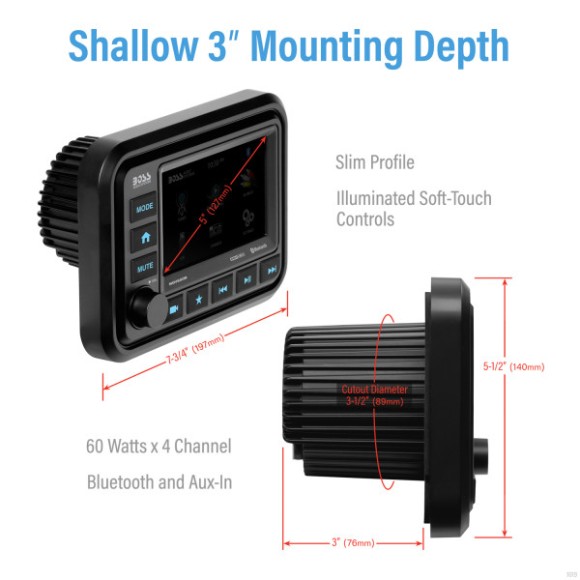 Морская магнитола BOSS MGV550B
