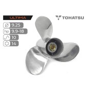 Винт гребной Skipper Ultima для Tohatsu 9.9-18HP нержавеющий, диаметр 9 1/4", шаг 10"