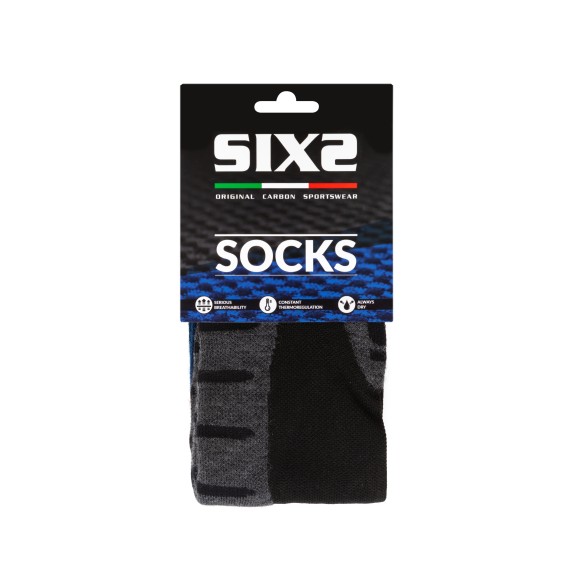 Носки SIXS MOT S Merinos Grey/Black, 35/38