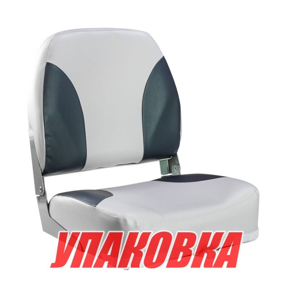 Кресло мягкое складное Classic, обивка винил, цвет серый/черный (упаковка из 4 шт.)