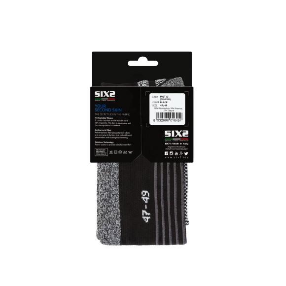 Носки SIXS MOT S Black, 47/49 Носки SIXS MOT S Black, 47/49