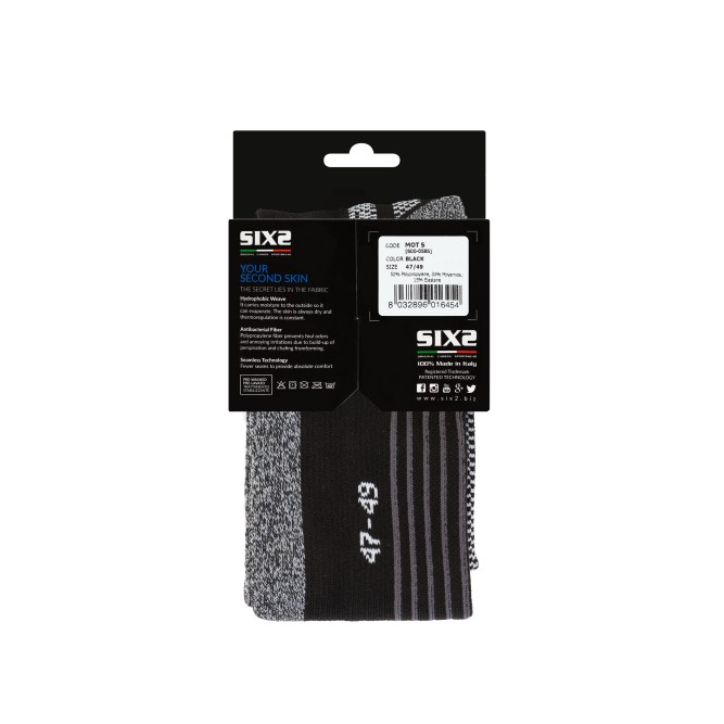 Носки SIXS MOT S Black, 47/49