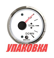 Трим-указатель 0-190 Ом, белый циферблат, нержавеющий ободок, д. 52 мм, Marine Rocket (упаковка из 30 шт.)