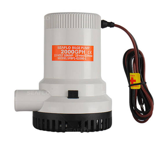 Помпа осушительная 12 В, 2000GPH (7570 л/час), SeaFlo