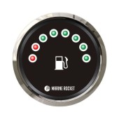 Указатель уровня топлива светодиодный, черный циферблат, нержавеющий ободок, д. 52 мм, Marine Rocket Указатель уровня топлива светодиодный, черный циферблат, нержавеющий ободок, д. 52 мм, Marine Rocket