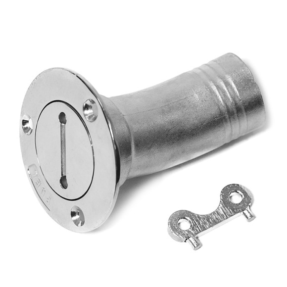 Горловина заливная угловая SUNFINE 39мм (Fuel), нержавеющая сталь Горловина заливная угловая SUNFINE 39мм (Fuel), нержавеющая сталь