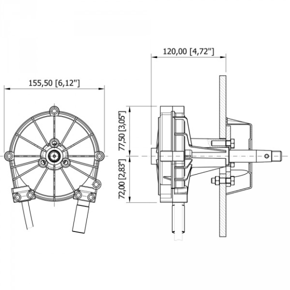Редуктор рулевой (до 150 л.с.)