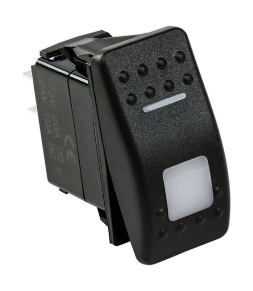 Переключатель двухпозиционный (ON)-OFF 12 в/20А 3р с подсветкой