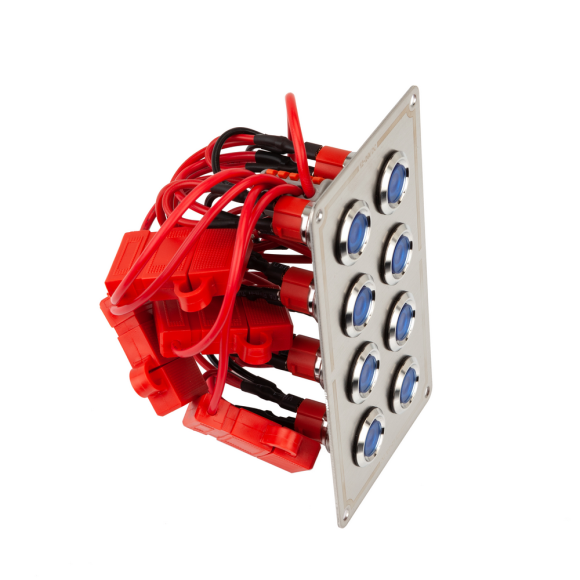 Панель бортового питания Skipper с 8 влагозащищёнными переключателями 8 переключателей Панель бортового питания Skipper с 8 влагозащищёнными переключателями 8 переключателей