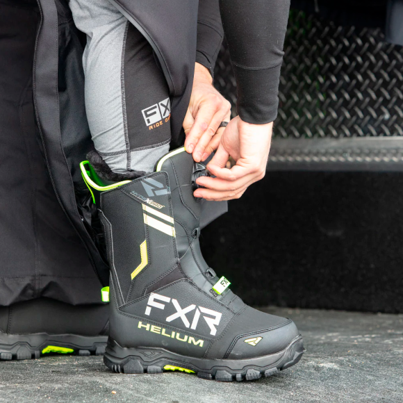 Ботинки FXR Helium BOA с утеплителем Black/Hi Vis, 11
