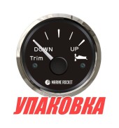 Трим-указатель 0-190 Ом, черный циферблат, нержавеющий ободок, д. 52 мм, Marine Rocket (упаковка из 10 шт.)