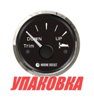 Трим-указатель 0-190 Ом, черный циферблат, нержавеющий ободок, д. 52 мм, Marine Rocket (упаковка из 10 шт.)